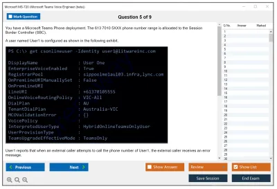 Microsoft MS-720 Microsoft Teams Voice Engineer Practice test exam simulator test engine exam Prep practice test questions answers Image 5