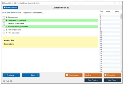 ECCouncil 312-50 Certified Ethical Hacker Exam Practice test exam simulator test engine exam Prep practice test questions answers Image 6