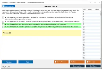 VMware 1V0-621 VMware Certified Associate 6 – Data Center Virtualization Exam Practice test exam simulator test engine exam Prep practice test questions answers Image 2