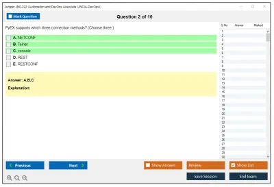 Juniper JN0-222 Automation and DevOps Associate (JNCIA-DevOps) Practice test exam simulator test engine exam Prep practice test questions answers Image 2