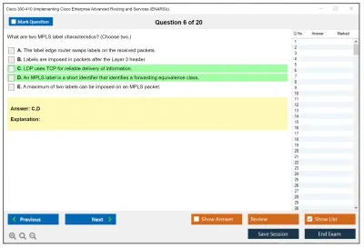 Cisco 300-410 Implementing Cisco Enterprise Advanced Routing and Services (300-410 ENARSI) Practice test exam simulator test engine exam Prep practice test questions answers Image 6