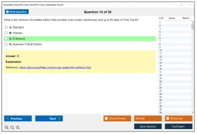 Snowflake SnowPro-Core SnowPro Core Certification Exam Practice test exam simulator test engine exam Prep practice test questions answers Image 14