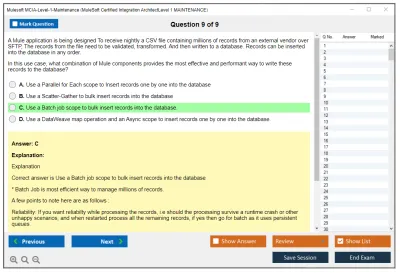Mulesoft MCIA-Level-1-Maintenance MuleSoft Certified Integration Architect - Level 1 MAINTENANCE Practice test exam simulator test engine exam Prep practice test questions answers Image 9