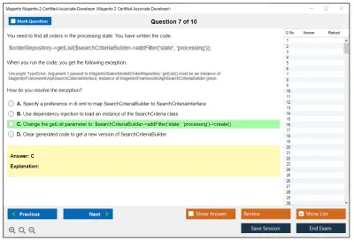 Magento Magento-2-Certified-Associate-Developer Magento 2 Certified Associate Developer Exam Practice test exam simulator test engine exam Prep practice test questions answers Image 7