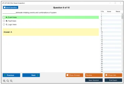 API API-580 Risk Based Inspection Professional Practice test exam simulator test engine exam Prep practice test questions answers Image 9