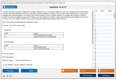 Databricks Databricks-Certified-Professional-Data-Engineer Databricks Certified Data Engineer Professional Exam Practice test exam simulator test engine exam Prep practice test questions answers Image 14