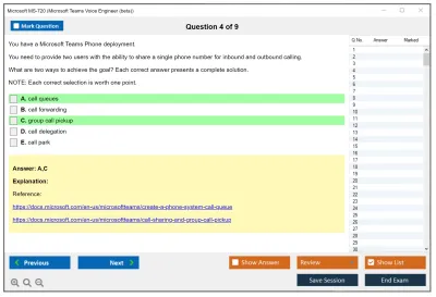 Microsoft MS-720 Microsoft Teams Voice Engineer Practice test exam simulator test engine exam Prep practice test questions answers Image 4