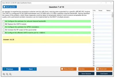 Cisco 350-021 CCIE SP Cable Qualification Exam Practice test exam simulator test engine exam Prep practice test questions answers Image 7