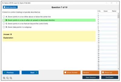 Six Sigma LSSWB Lean Six Sigma White Belt Practice test exam simulator test engine exam Prep practice test questions answers Image 7