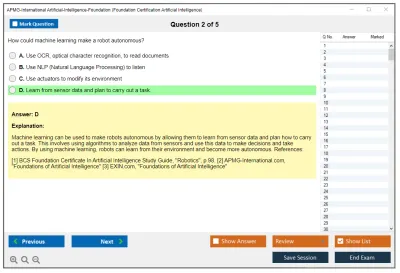 APMG-International Artificial-Intelligence-Foundation Foundation Certification Artificial Intelligence Practice test exam simulator test engine exam Prep practice test questions answers Image 2