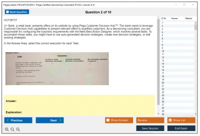 Pegasystems PEGAPCDC85V1 Pega Certified Decisioning Consultant (PCDC) version 8.5 Practice test exam simulator test engine exam Prep practice test questions answers Image 2