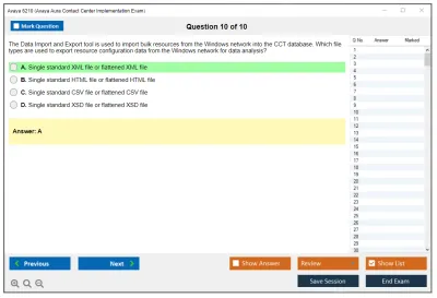 Avaya 6210 Avaya Aura Contact Center Implementation Exam Practice test exam simulator test engine exam Prep practice test questions answers Image 10