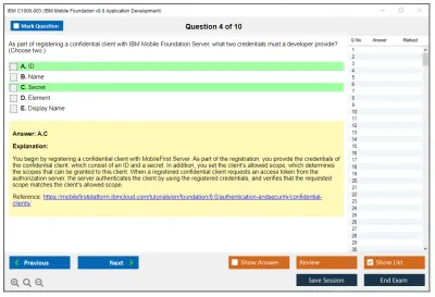 IBM C1000-003 IBM Mobile Foundation v8.0 Application Development Practice test exam simulator test engine exam Prep practice test questions answers Image 4