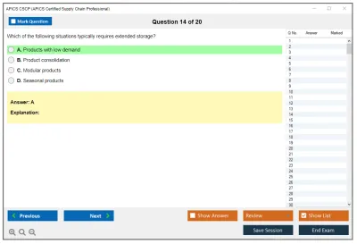 APICS CSCP Certified Supply Chain Professional Exam Practice test exam simulator test engine exam Prep practice test questions answers Image 14