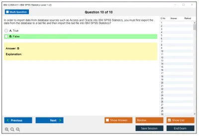 IBM C2090-011 IBM SPSS Statistics Level 1 v2 Practice test exam simulator test engine exam Prep practice test questions answers Image 10