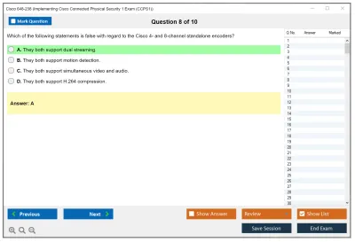 Cisco 648-238 Implementing Cisco Connected Physical Security 1 Practice test exam simulator test engine exam Prep practice test questions answers Image 8