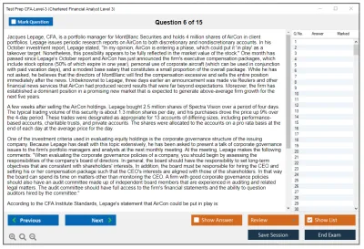 Test Prep CFA-Level-3 Chartered Financial Analyst Level 3 Practice test exam simulator test engine exam Prep practice test questions answers Image 6