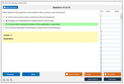 HDI HD0-100 Help Desk Analyst (HDA) Practice test exam simulator test engine exam Prep practice test questions answers Image 10