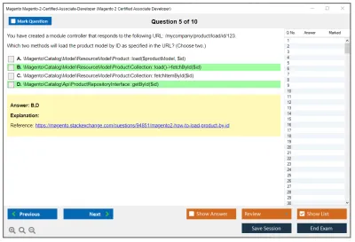 Magento Magento-2-Certified-Associate-Developer Magento 2 Certified Associate Developer Exam Practice test exam simulator test engine exam Prep practice test questions answers Image 5
