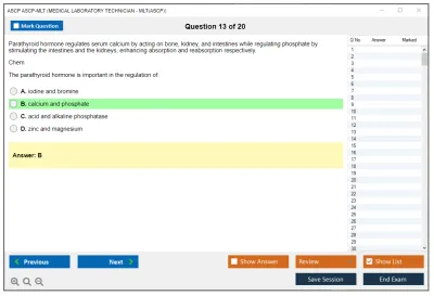 ASCP ASCP-MLT MEDICAL LABORATORY TECHNICIAN - MLT(ASCP) Practice test exam simulator test engine exam Prep practice test questions answers Image 13