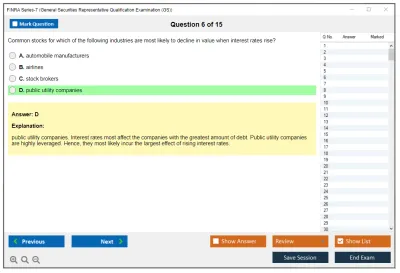 FINRA Series-7 General Securities Representative Qualification Examination (GS) Practice test exam simulator test engine exam Prep practice test questions answers Image 6