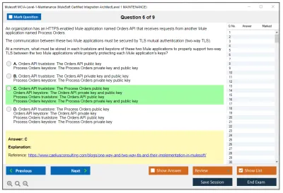 Mulesoft MCIA-Level-1-Maintenance MuleSoft Certified Integration Architect - Level 1 MAINTENANCE Practice test exam simulator test engine exam Prep practice test questions answers Image 6
