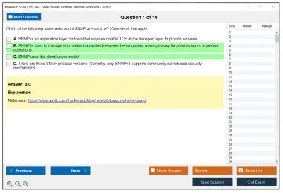 Huawei H31-611 HCNA - SDN(Huawei Certified Network Associate - SDN) Practice test exam simulator test engine exam Prep practice test questions answers Image 1