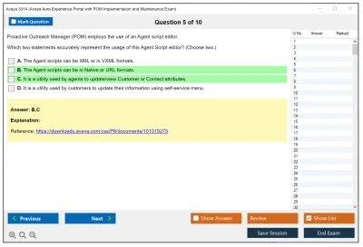 Avaya 3314 Avaya Aura Experience Portal with POM Implementation and Maintenance Exam Practice test exam simulator test engine exam Prep practice test questions answers Image 5