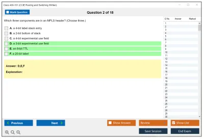 Cisco 400-101 CCIE Routing and Switching Written Practice test exam simulator test engine exam Prep practice test questions answers Image 2
