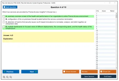 Palo Alto Networks PSE-SASE Palo Alto Networks System Engineer Professional - SASE Exam Practice test exam simulator test engine exam Prep practice test questions answers Image 4