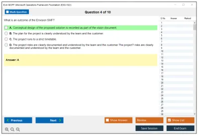 Exin MOFF Microsoft Operations Framework Foundation (EX0-102) Practice test exam simulator test engine exam Prep practice test questions answers Image 4