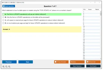 IBM C2090-312 IBM DB2 11 DBA for z/OS Practice test exam simulator test engine exam Prep practice test questions answers Image 7
