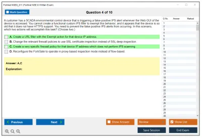 Fortinet NSE8_811 Fortinet NSE 8 Written Exam Practice test exam simulator test engine exam Prep practice test questions answers Image 4