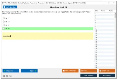 SAP P_S4FIN_1909 SAP Certified Application Professional - Financials in SAP S/4HANA for SAP ERP Finance Experts (SAP S/4HANA 1909) Practice test exam simulator test engine exam Prep practice test questions answers Image 10