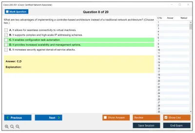Cisco 200-301 Cisco Certified Network Associate Practice test exam simulator test engine exam Prep practice test questions answers Image 8