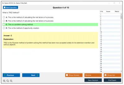Six Sigma SSWB Six Sigma White Belt Practice test exam simulator test engine exam Prep practice test questions answers Image 4