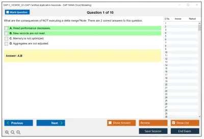 SAP C_HCMOD_03 SAP Certified Application Associate - SAP HANA Cloud Modeling Practice test exam simulator test engine exam Prep practice test questions answers Image 1