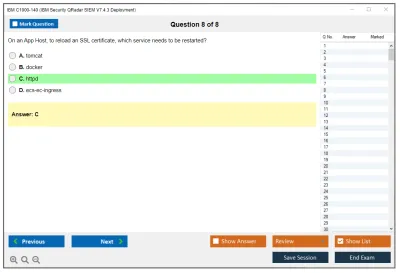 IBM C1000-140 IBM Security QRadar SIEM V7.4.3 Deployment Practice test exam simulator test engine exam Prep practice test questions answers Image 8