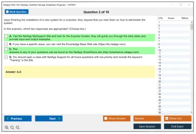 Netapp NS0-182 NetApp Certified Storage Installation Engineer - ONTAP Practice test exam simulator test engine exam Prep practice test questions answers Image 2