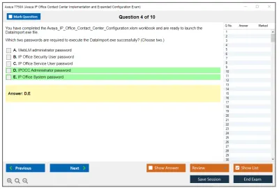 Avaya 7750X Avaya IP Office Contact Center Implementation and Expanded Configuration Exam Practice test exam simulator test engine exam Prep practice test questions answers Image 4