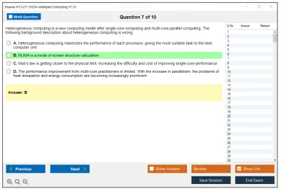 Huawei H13-211 HCIA-Intelligent Computing V1.0 Practice test exam simulator test engine exam Prep practice test questions answers Image 7