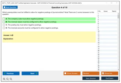 SAP C_TS4FI_2020 SAP Certified Application Associate - SAP S/4HANA for Financial Accounting Associates (SAP S/4HANA 2020) Practice test exam simulator test engine exam Prep practice test questions answers Image 4