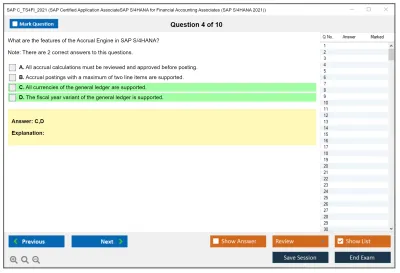 SAP C_TS4FI_2021 SAP Certified Associate - SAP S/4HANA 2021 for Financial Accounting Practice test exam simulator test engine exam Prep practice test questions answers Image 4