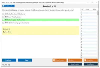 SAP C_S4CPS_2302 SAP Certified Application AssociateSAP S/4HANA Cloud (public)Professional Services Implementation Practice test exam simulator test engine exam Prep practice test questions answers Image 9