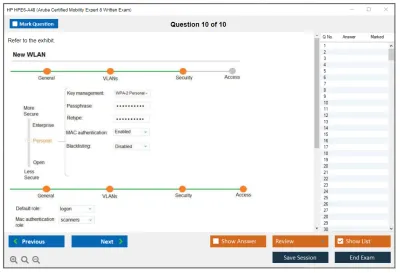 HP HPE6-A48 Aruba Certified Mobility Expert 8 Written Exam Practice test exam simulator test engine exam Prep practice test questions answers Image 10