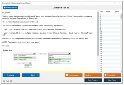Microsoft MS-700 Managing Microsoft Teams Practice test exam simulator test engine exam Prep practice test questions answers Image 3
