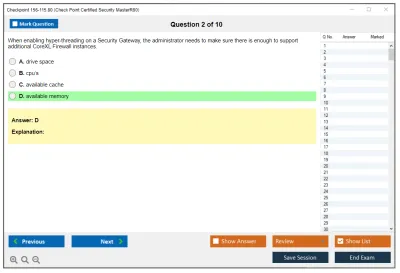 Checkpoint 156-115.80 Check Point Certified Security MasterR80 Practice test exam simulator test engine exam Prep practice test questions answers Image 2