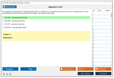 CIPS L4M8 Procurement and Supply in Practice Practice test exam simulator test engine exam Prep practice test questions answers Image 6