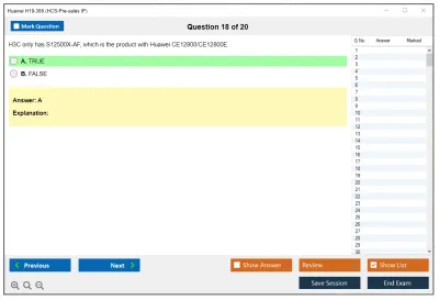 Huawei H19-366 HCS-Pre-sales IP Practice test exam simulator test engine exam Prep practice test questions answers Image 18