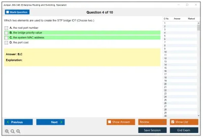 Juniper JN0-348 Enterprise Routing and Switching, Specialist Practice test exam simulator test engine exam Prep practice test questions answers Image 4